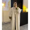 Women's Fur 2023 Long Lamb Wool Coat Thick Warm Motorcycle Clothing Imitation Suede Jackets Autumn Winter Casual Outwear