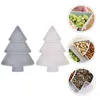 Kerstversiering 2 stuks Boom Keramisch Dienblad Vormig Fruit Plastic Snackschotel Schotel Plaat Koekjesplaten Serveerpeperkoek Decor