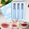 Lip Gloss Spiegel Wasser Licht Set Wasserdicht Antihaft Tasse Gelee Glas Glasur Aufhellung Sexy Rot Flüssigen Lippenstift Koreanische Make-Up