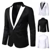 Ternos masculinos Blazers Chegada Terno Masculino Único Botão Ternos Slim Fit Festa Casamento Casual Blazer Preto e Branco Design Sólido Colarinho Blazers 231027