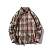 Mannen Casual Shirts 2023 Lente Herfst Winter Hoge Kwaliteit Plaid Losse Streetwear Lange Mouwen Retro Flanel Mannen