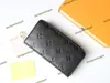 مصممون فاخرون zippy Wallet Wallet Women Highine Leather Wallets Clutch Long Classical Presh with Orange Box Card Absolds Bag 81510 Bags Black Sheepesk 19*10cm