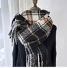 Scarves Women's Plaid Cashmere Scarf Autumn Winter Check Pashmina Warm Casual Muffler Female Shawl Coldproof With Tassel