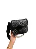 Klassisk marmont designer väska axelväska crossbody väska underarmväska plånbok lätt att matcha kan bäras året runt
