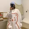 Sweats à capuche pour femmes Dessin animé Ours Couple Mode Vêtements Sweats Harajuku Design Pulls personnalisés Automne Hiver Lâche O-cou Hauts Chauds