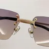 Heren en dames vierkante frameloze designer zonnebril metalen frame CT0450S luxe gradiënt Lunettes de Soleil Driving Beach Party wordt geleverd met een originele doos