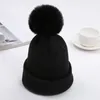 Bérets de couleur unie, bonnet à sertir, haute qualité, élasticité, garde au chaud, bonnet en tricot. Pompon Coupe-Vent Acrylique Automne