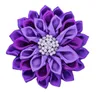 Broches Design Qualidade Tecido de Cetim Roxo Fita Violeta Africana Corsage Broche Soror Pin para Mulheres