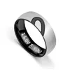 Cluster Rings Titanium Steel Half Peach Heart-shaped Couple Ring I LOVE YOU Stainless Jewelry Heart