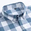 Men's Casual Shirts Plus Size 8XL 7XL Men Oxford Plaid For Long Sleeve High Quality Pure Cotton Soft Comfort Slim Fit Man Dress