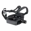 Bike Pedals Spinning Pedal Aluminum Alloy SPD With Toe Clips & Cleats Bicycle Accessories For Spin Exercise Bikes