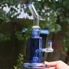 Gravity Glass Bong Hookah Bubbler Tubería de agua Quemador de aceite Tubo recto Shisha Showerhead Perc colorido Dab Rigs con tazón de 14 mm