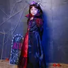 Temadräkt underbar vampyr prinsessan julfest klä upp artiklar halloween fancy cosplay barn
