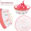 Einwegbecher, Strohhalme, 500 Stück, weihnachtliche Cupcake-Backhalter, lebensmittelechtes Papier, Muffinverpackungen für Kuchen