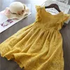 Robes de fille robe en dentelle à fleurs pour mariage enfants filles anniversaire princesse fête mignon bébé 3 8 ans vêtements