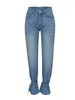 Jeans pour femmes Mode Printemps Y2K Vêtements Pantalons décontractés Femmes 2023 Taille haute Poches Denim Pantalon Droit Bandage Streetwear