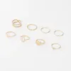 Cluster Rings 8pcs Star Moon Knuckle Ring Set For Women Girls Teens Vintage Stackable Midi Finger