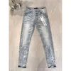 Ksubi Jeans Дизайнерские мужские фиолетовые джинсы Рваные прямые обычные джинсы Джинсовые рваные джинсы Старые длинные черные джинсы Наборные джинсы 6ymnd