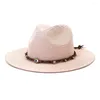 Berets Outdoor Beach Sun Visor Jazz Panama Straw Hat For Men And Women Fashionable Protection Solid With Belt