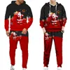 Clothing Sets Funny Family Christmas Santa Holiday Parents Kids Matching Hoodie Pants Tracksuit Year Party Xmas Wear Sweatshirts/Suits 231027