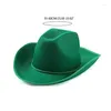 BERETS 634C ST PATRICK DAY Green Beard Hat with Buckle Shamrock Irish National Celebration Party Cowboy Head Accessories