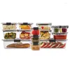 Garrafas de armazenamento Rubbermaid Brilliance Food Containers Conjunto de variedades de 36 peças Plástico Tritan transparente