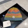 Beanie designer hoed luxe muts voor dames heren Regenboog gestreepte herfst winterhoed Kasjmier hoed modetrend cadeau groothandel