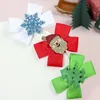 Hårtillbehör 10C/Lot Girls Christmas Clips for Baby Barn Barn Animal Deer Hairgrips Holiday Party