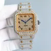 40 mm luxe herenhorloges designer horloges populair bij 4555 stks diamanten saffier gezicht 904 staal goud zilver kleuren 8215 Zwitsers quartz uurwerk snelle levering