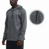 LL Sweat à capuche sport manteau pour hommes entraînement de course en plein air séchage rapide sweat à capuche de fitness vêtements de sport amples