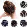 Acessórios de cabelo meninas clipes de cristal strass suporte de rabo de cavalo garra mulheres bola cabeça headwear grampo de cabelo