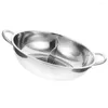 Double Boilers Stainless Steel Cooking Pot Mandarin Duck Nonstick Pan Lid Thickened Two-flavor