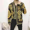 New Autumn Men Dress Shirts Hipster Long Sleeve Fancy Shirts Men Luxury Design Baroque Floral Print Wedding Party Prom Shirts H1212167