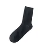 Men's Socks Business Middle Tube Autumn Classic Style Vertical Strip For Shopping Camping Walking