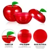 Cadeau cadeau 12 pcs conteneurs de pommes boîtes de bonbons en plastique en forme de pomme décoratifs remplissables cadeaux de fête ornements de Noël