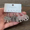 Partihandel 3pairs droppörhängen Family Tree of Life örhängen för kvinnor flickvänner gåvor smycken brincos pendientes