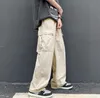 Men's Pants Work pants Japanese men's summer fashion brand versatile straight casual pants ruffian handsome big pocket loose Street handsome 231027