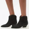 Botas FEDONAS Est Lã Camurça Botas De Couro Para Mulheres Pele Quente Inverno Botas De Neve Sexy Dedo Apontado Chelsea Sapatos Mulher Botas 231027