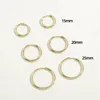 Gold Color Small Hoop Earrings Stainless Steel Circle Round Huggies for Women Men 2020 Ear Ring Bone Buckle Fashion Jewelry 25MM EarringsHoop Earrings Jewelry