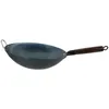 Panelas Wok Round Bottom Durável Pan para Fogão a Gás Panela de Sopa Tradicional Panelas de Cozinha de Madeira