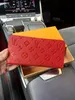 Topp plånbok modeblommor designer blixtlås plånböcker luxurys män kvinnor läder väskor högkvalitativa klassiska bokstäver mynt handväska originallådor plädkort hållare m60017