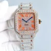 40 mm luxe herenhorloges designer horloges populair bij 4555 stks diamanten saffier gezicht 904 staal goud zilver kleuren 8215 Zwitsers quartz uurwerk snelle levering