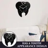 Wall Clocks Pocket Watch Tooth Shaped Clock Office Silent Unique Acrylic Vintage Style Decor