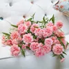 Kwiaty dekoracyjne fałszywy kwiat świeży sztuczny węgiel jedwabny roślina na Dzień Matki Dekorację imprezową 3 kolory