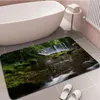 Tappeti Natura Foresta Cascata Tappetino Rettangolo Antiscivolo Casa Morbido Badmat Porta d'ingresso Interni Esterni El Decor