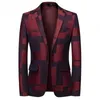 Costumes pour hommes Blazers Printemps Hommes Plaid Blazer Manteaux Mode Business Slim Homme Veste De Mariage Banquet De Mariage Party Club Costume Robe Plus La Taille S-6XL 231027