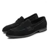 Kledingschoenen Heren Leer Formeel Man Volwassen Anti-fluwelen bedekte voet Business Flats Casual One Loafers Slip-On Walking