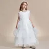 Robes de fille YZYmanualroom Style princesse sans manches en couches gâteau fleur filles robe 2-15T