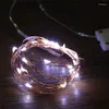 Cordas de cobre led luzes de fadas 1m 2m leds cr2032 botão bateria operado guirlanda luz de corda decoração de festa de casamento de natal