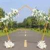 Party Decoration Wedding Arch Props Iron Art Pentagonal Geometric Stage Bakgrund Outdoor Decorations Arche Mariage